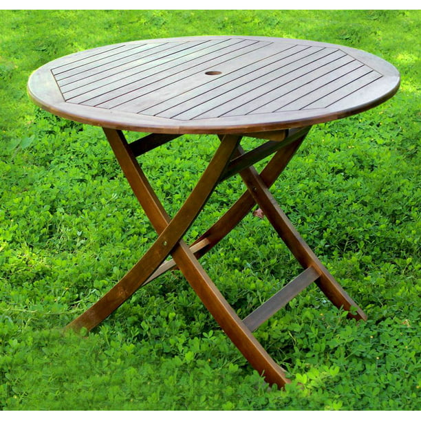 Round Folding Patio Table, Foldable Round Patio Table