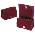 thumbnail image 1 of Caja de anillos de terciopelo Uxcell, caja de joyería de viaje, organizador portátil de anillos pequeños para almacenamiento de anillos, aretes y joyas, regalo para mujeres y niñas, rojo, 1 of 7