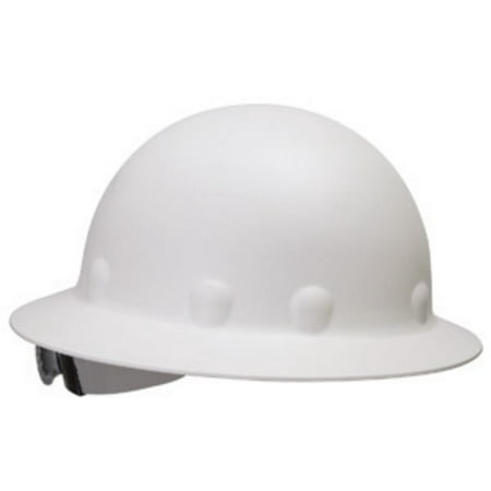 Fibre-Metal by Honeywell White Roughneck P1 Fiberglass High Heat Full Brim Hard Hat With SuperEight Ratchet Suspension