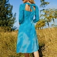 thumbnail image 4 of Icy Blue Icy Background Blueish Icy Sweetheart Knot Flared Dress Fashion Design Large Size Loose Dress Spring Summer Women Dress, 4 of 9