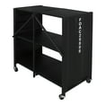 thumbnail image 2 of Furniture of America Maxima Metal Folding Bookcase with Wheels, Black, 2 of 5