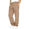 thumbnail image 2 of Garbnen Baggy Sweatpants Men Workout Athletic Gym Straight Leg Sweatpants for Men Elastic Waist S-5xl Men Trousers Pants Lightweigh Fall Winter Lounge Pants with Pocket Camel 4XL, 2 of 8