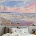 thumbnail image 2 of Shiartex Beach Tapestry Wall Hanging Sunset Tapestry for Kids Boys Girls Teens Decor Tropical Ocean Beach Wall Tapestry  Pink Sea Sunset Scenery Wall Art Decor for Bedroom Living Room  Painting, 2 of 6