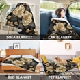 thumbnail image 7 of 50x60 inch Crystal Fleece & Arctic Fleece Blanket Soft Bed Throws for Home or Camping Elegant Beige Floral, 7 of 7