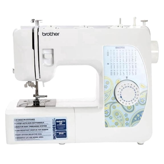 Brother BM3700 Sewing Machine with 37 Built-in Stitches, 74 Sewing Functions and Automatic Needle Threader