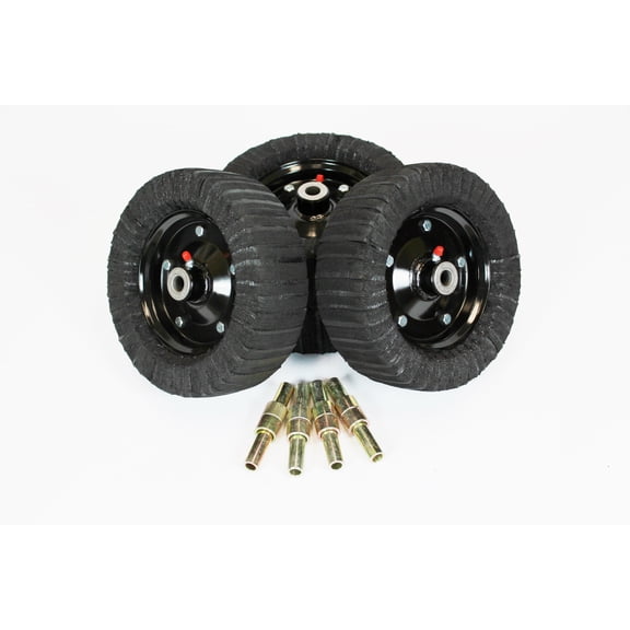 10" Laminated Wheel / Finish Mower w/ Bushings and Needle Bearings - 1/2" Axle- Fits 5" Wide Fork - 4 Pack