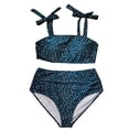 thumbnail image 4 of Dvkptbk Bikini Women's Plus Size Split Type Ruched Bathing Suit Swimwear Bikini Womens Swimsuits, 4 of 8