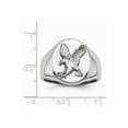 thumbnail image 6 of White Stainless Steel Ring Band Men's Polished with Sterling Silver Rhodium-plated Eagle, 6 of 6