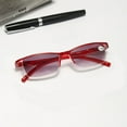 thumbnail image 4 of Gradient Gray Reading Glasses 3.50 TR90 Fashion Red Presbyopic Sunglasses for Women and Men, Spring Hinge Rectangle Readers +3.50, 4 of 5