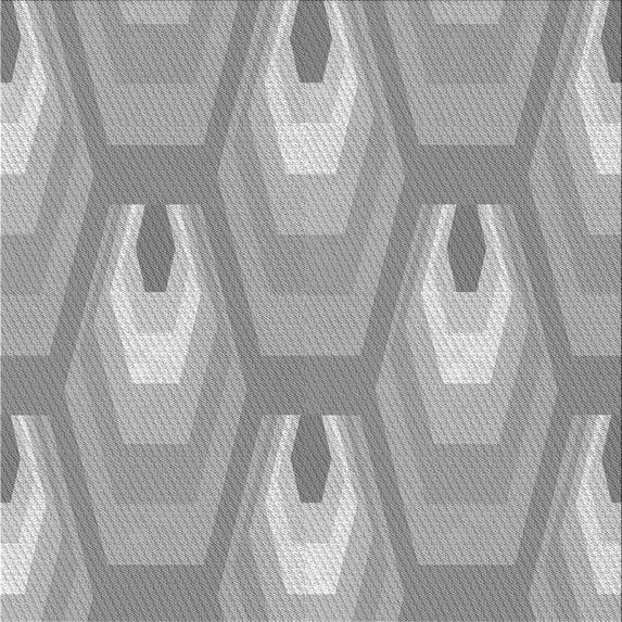 Ahgly Company Indoor Square Patterned Battleship Gray Area Rugs, 6' Square