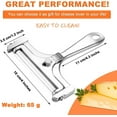 thumbnail image 2 of Pakyozj 2 Pack Adjustable Wire Cheese Slicer Stainless Steel Thickness Slicer Cutter Replacement Kitchen Cooking Tool for Soft, Semi-hard, Hard Cheeses, 2 of 7