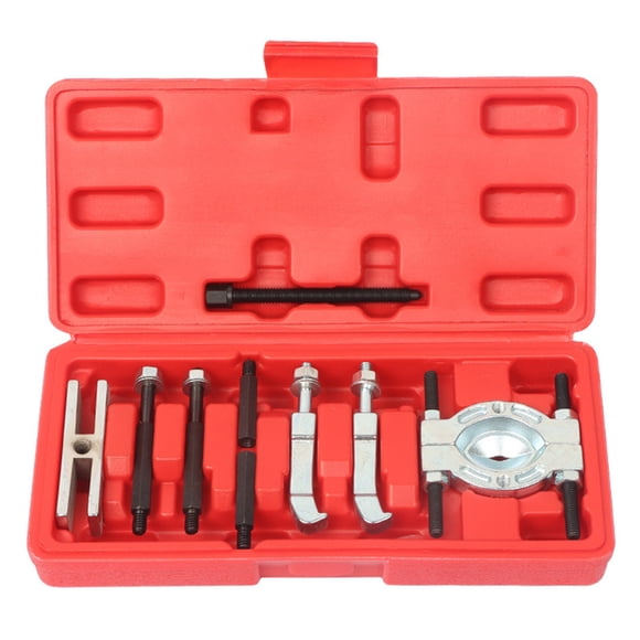 9-Piece Chrome-Vanadium Steel Bearing Puller Set with Storage Toolbox - Black & Silver Gearbox Removal Tools, 250x115x50mm Tool Case, 800g Package Weight, 25*12*5cm Packing Size for Automotive Repair
