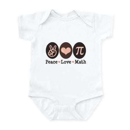 

CafePress - Peace Love Math Pi Onesie Infant Bodysuit - Baby Light Bodysuit Size Newborn - 24 Months