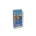 thumbnail image 2 of Azar 7 7/8" x 4 5/8" x 1 1/4" Tri-Fold Modular Crystal Styrene Brochure Holder 10/Pack 252328, 2 of 2