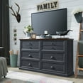 thumbnail image 2 of IFGET Dresser for Bedroom with 6 Drawers Tall & Large, Farmhouse Wood Dresser & Chests of Drawers, 2 of 6
