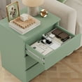 thumbnail image 6 of Homfa 3 Drawers Nightstand Set of 2, Small Sofa Table, Wooden Storage Cabinet for Living Room, Green Finish, 6 of 8