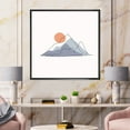 thumbnail image 2 of Designart 'Abstract Red Moon With Mountainscape' Modern Framed Canvas Wall Art Print, 2 of 5