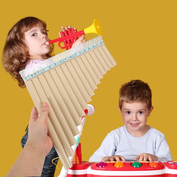 GETAJGHSD Portable Student Pan Flute in C Key, White Musical Instrument for Education and Beginner Practice