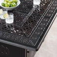 thumbnail image 3 of Outdoor Living and Style 42" Black Square Propane Outdoor Fire Table with Wind Blockers, 3 of 4