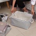 thumbnail image 3 of Yuarrent Cesta de tela EVA acolchada de gran capacidad para almacenamiento de ropa interior, cubos portátiles plegables impermeables para el Almacenamiento y organización del hogar, 3 of 6