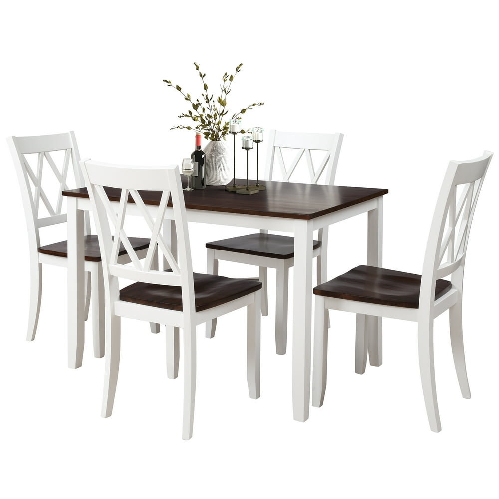 Dining Room Table Set, 5 Piece Dining Table Sets with Dining Chairs for 4, Heavy Duty Wooden