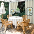 thumbnail image 4 of Outdoor Curtains for Patio Waterproof, Sunflower Outdoor Privacy Panels Grommet, Yellow Floral Stripe Farmhouse Modern Art Blackout Outside Curtains for Porch/Cabana/Pergola/Gazebo 54"x108", 1 Panel, 4 of 8