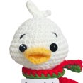 thumbnail image 2 of Dato Crochet Con Tarjeta Positiva Duck Pato Positivo Cumpleaños Naves Lana Hecha A Mano, 2 of 8