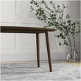 thumbnail image 2 of Solid Wood Oval Dining Table for Kitchen and Dining Room, Walnut Brown Mid-Century Modern Style, 2 of 6