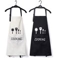 thumbnail image 1 of DAMAIE Cooking Aprons,Waterproof Adjustable Kitchen Apron With 2 Pockets For Women, 1 of 7