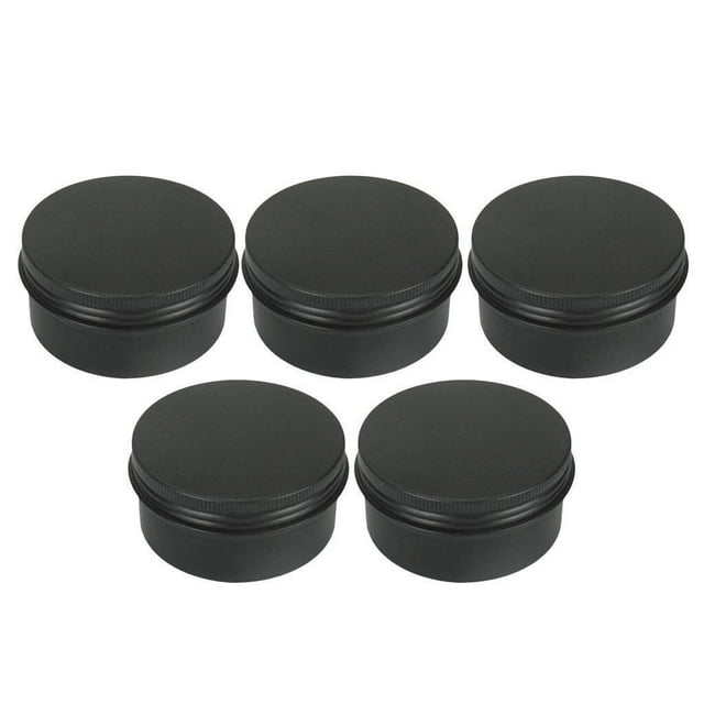 pitrice 5pcs Empty Aluminum Tin Jars Cosmetic Screw Lid Containers Lip Balm Cans 80ml