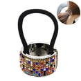 thumbnail image 2 of Cravate pour Femmes Anneau en Strass Rétro Poneytail Holder Hair Corde Élastique Hair Band, 2 of 7