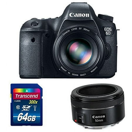 Image of Canon 6D Full Frame DSLR Body + 50mm IS STM + 64gb Memory card - International Version
