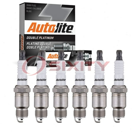 6 pc Autolite APP26 Double Platinum Spark Plugs for 41-905 88901029 Ignition Wire Secondary Fits select: 1976-1982,1984 CHEVROLET CORVETTE
