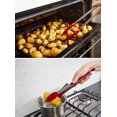 thumbnail image 4 of Pinzas de cocina de silicona de primera calidad de 12 pulgadas - Acero inoxidable con puntas de silicona antiadherentes, resistente al calor hasta 600 f, para cocinar, servir, asar a la parr, 4 of 5