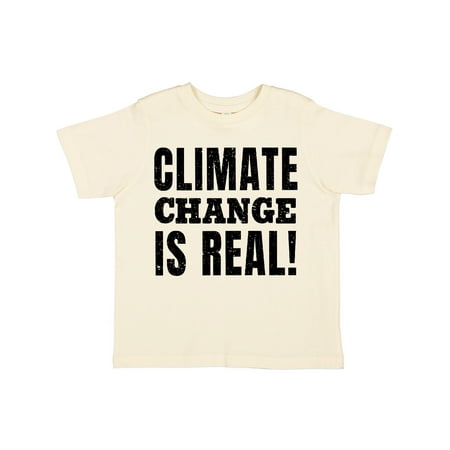 

Inktastic Climate Change is Real in Black Distressed Text Gift Toddler Boy or Toddler Girl T-Shirt