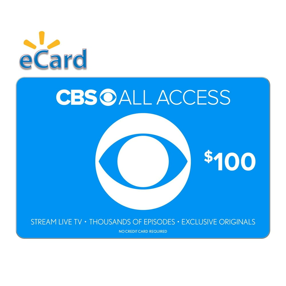 Cbs All Access $100 Gift Card (Email Delivery) - Walmart.com - Walmart.com