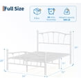 thumbnail image 2 of Full Size Metal Bed Frame, Full Bed Frames for Girls, Full Heavy-Duty Platform Bed with Heart-Shaped Design Headboard&Footboard, No Box Spring Needed/Noise-Free/Easy Assembly, White, 2 of 6