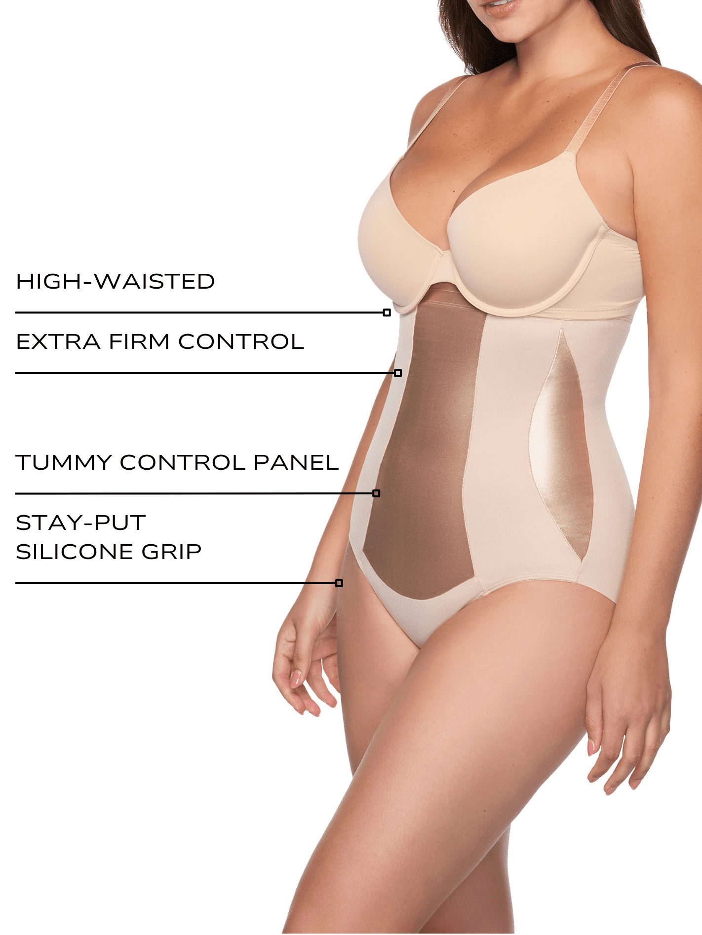 Cupid Women's Extra Firm Control High Waist Shaping Panty Brief Shapewear