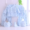 thumbnail image 2 of Wxirdiow Layette Sets for Newborns Unisex Baby Boy Girl Layette Sets 7 Packs Newborn Boy Girl Clothes Infant Baby Shower Gift Sets Sky Blue Size,0-3 Months, 2 of 6