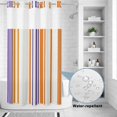 thumbnail image 2 of No Hook Shower Curtain, Orange Striped Shower Curtains for Bathroom with See Through Top Window, Farmhouse Stripes Modern Abstract Art Waterproof & Washable Bath Curtain Small Stall 36"x78", 2 of 9
