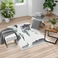 thumbnail image 1 of Earth Turkish Area Rug, Detailed World Map with All Countries Major Capital Cities Universe Continents, Carpet for Living Room Decor with Distressed Look, 2.6' x 5', Dimgray Eggplant, by Ambesonne, 1 of 4