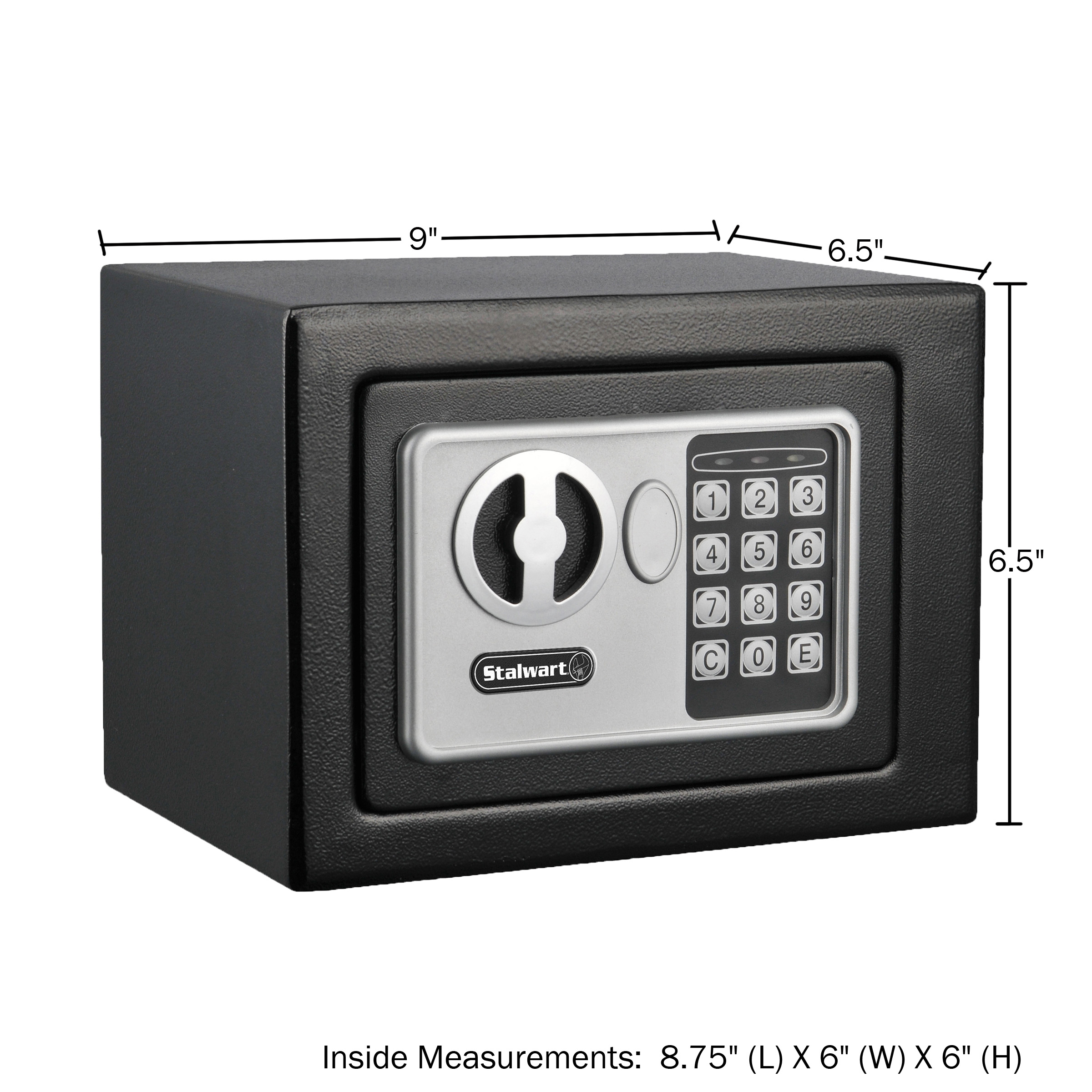 Wakeman Digital Security Safe Box, Compact Steel with Keypad photo 2