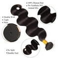 thumbnail image 3 of Ustar® Top Selling 9A BODY WAVE Curly Hair Weave Extensions 100% Human Remy Virgin Hair Color Natural Black #1B, 3 of 4