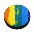 thumbnail image 3 of Bingfone Rainbow Colored Spare Tire Cover Weatherproof Universal Wheel Protectors For Rv Camper Travel Trailer Suv Truck 15 Inch, 3 of 9