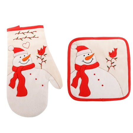 

Famure Insulation Gloves|Oven Mitts Santa Snowman Heat Resistant Pot Holders Gloves Kitchen Tools