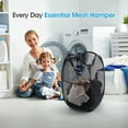 thumbnail image 2 of Okaka 2 Pack Pop Up Mesh Laundry Hamper Collapsible Laundry Baskets 74L with Side Pocket for Home, Dorm, Travel and Storage(Black), 2 of 7