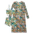 thumbnail image 5 of Women's 3 Piece Swimsuit Floral Print Bikini Set with Kimono Cover Up, 5 of 6