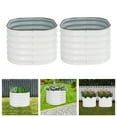 thumbnail image 6 of 60cm White Round Modular Garden Bed Kit Heavy Duty Balcony Planter, 6 of 20