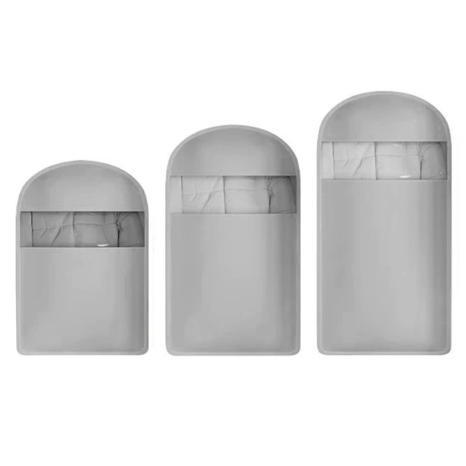 tasrioml 1/3Pcs Hanging Garment Bags with Self Compression Zipper Large Capacity Dustproof Space Saving Garment Clothes Bags