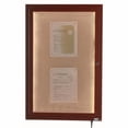 thumbnail image 6 of Aarco Products  Inc. LWL4836W Indoor/Outdoor LED Lighted Display Case with Walnut Wood-Look Finish. Posting Surface is Neutral Burlap Weave Vinyl. 48 in.Hx36 in.W. One Door., 6 of 7